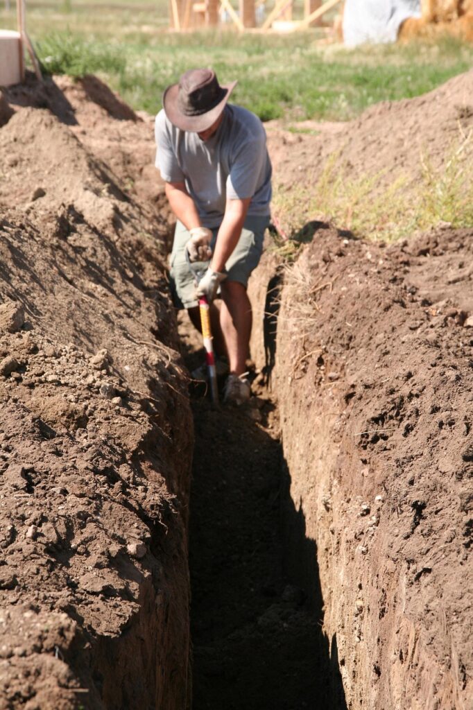 digging, man, work, working, sewage, plumbing, shovel, dig, trench, pipe, laying, trench, trench, trench, trench, trench